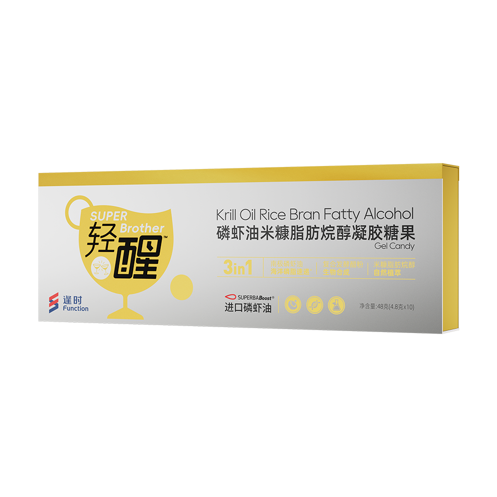 Function VIK UP Super Brother Krill Oil Rice Bran Fatty Alcohol Gel Candy (Space Flight Anniversary Edition)